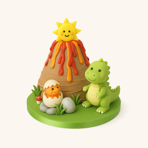 Dino Volcano Adventure Cake